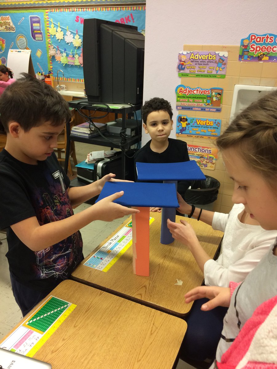 Working to find which shaped 'bone' will be stronger? #kidtweet <a href="/MrsShermanWTSD/">Mrs. Sherman</a> @Lafayette_25  #sciencefun