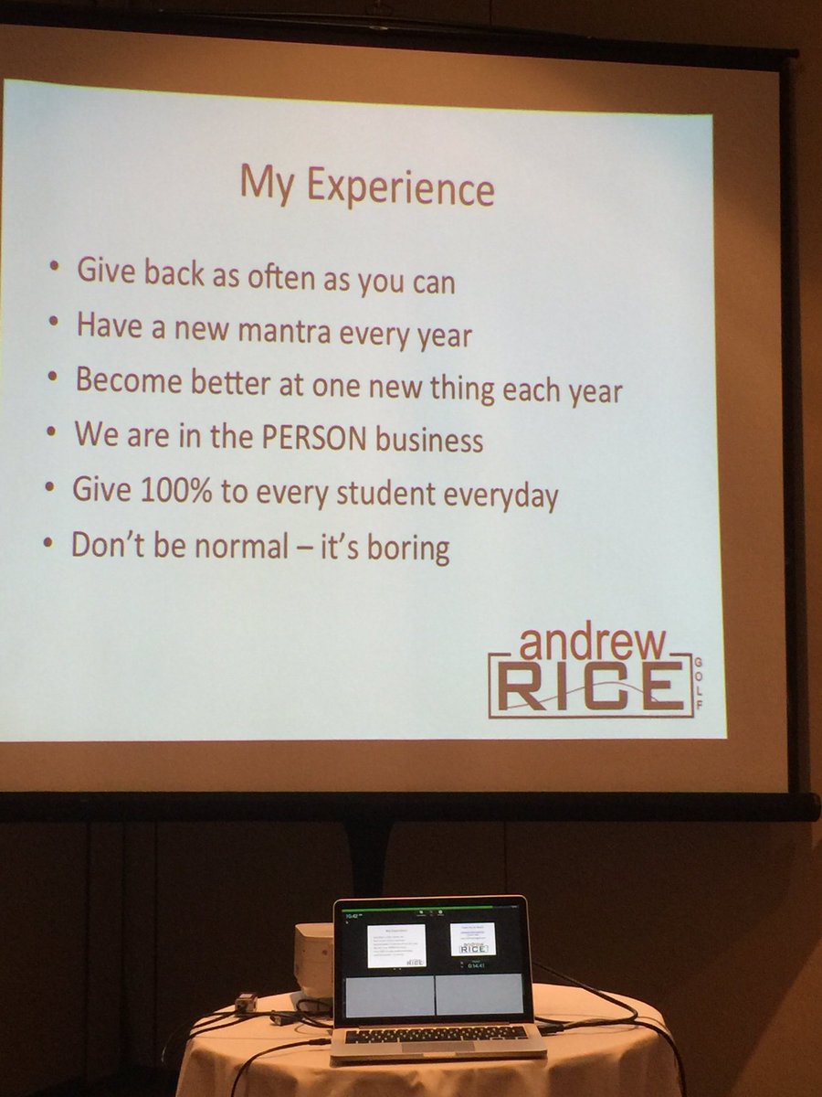 larrywardgolf's tweet photo. The @pgaofamerica needs to hire @AndrewRiceGolf to overhaul Teach/Coach summit and mentor all level 3 students! He gets it! #CoachCampUSA https://t.co/ln1cEHfQUg