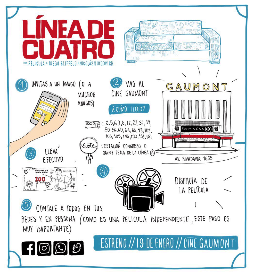 Linea_de_cuatro's tweet photo. Nada mejor que ir al cine un día de lluvia. Hoy funciones 16.30 y 21.20hs en el Gaumont. https://t.co/GhTwtakOFJ