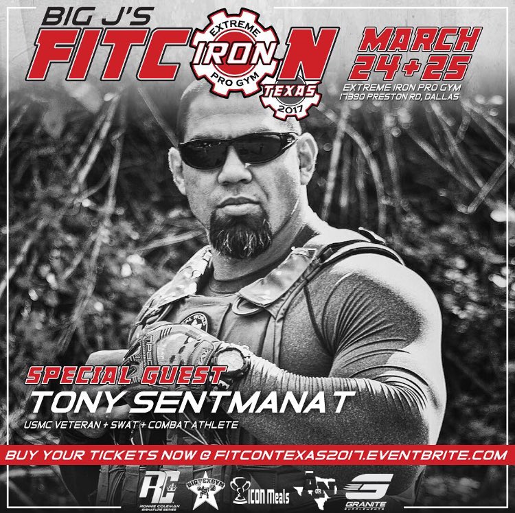 BigJ_ExtFitness's tweet photo. #TacticalTuesday My bad ass brother #realworldtactical will be crushing it at #FITCONTEXAS2017 and running a Tactical Obstacle Course!! https://t.co/ZUIS2mMRmZ