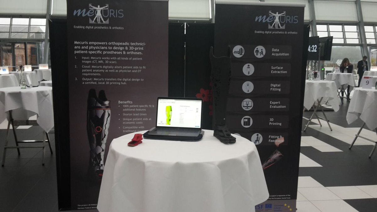 mecuris's tweet photo. Meet us now at #HTPC2017: Our #3dprinted #prosthetics are on display right next to the meeting point. @KamehaGrandBonn @HTGF #startup https://t.co/FiCteOhszm