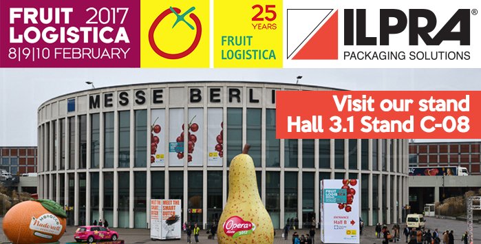 IlpraSpa's tweet photo. Come and visit our Stand at #FruitLogistica 2017
8/9/10 February | Hall 3.1 - Stand C - 08  #Berlin #ilpra #Packaging #fruit #vegetables https://t.co/EEF6TvNh8s