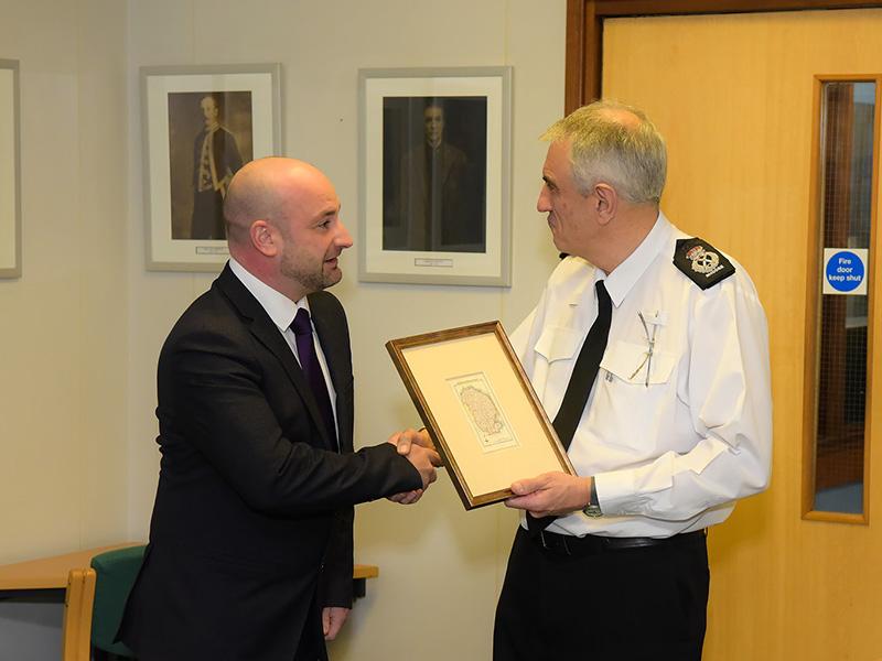 A fond farewell to Chief Constable <a href="/_NeilRhodes/">Neil Rhodes - Chair Lincoln Community Larder</a> who retires after 31 years service. Best wishes for the future sir  goo.gl/3JdlfF