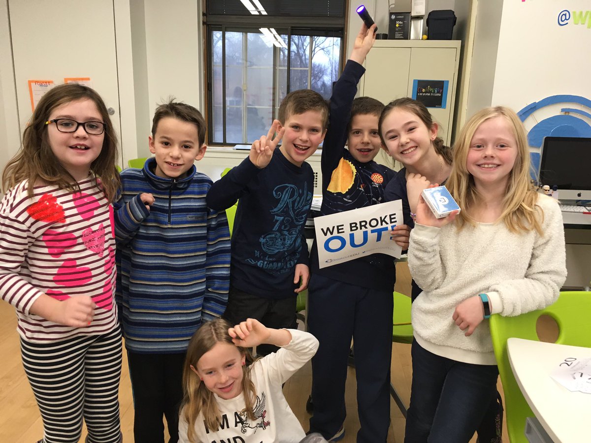 HarperDolphins's tweet photo. Pavlik's students broke out @sarahpavlik14 #breakoutEdu https://t.co/bwTxI4I0xH