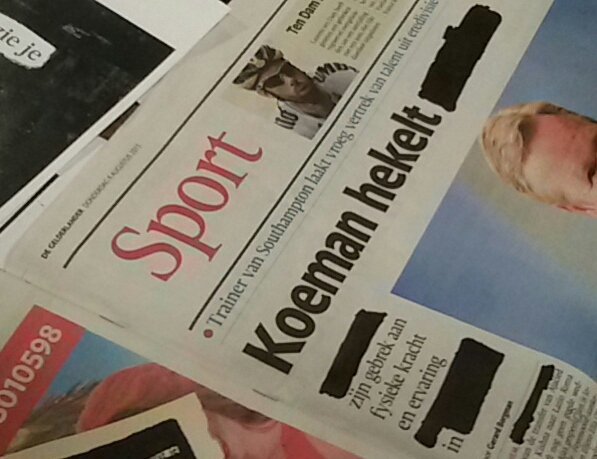 Maak de krant leuker en door strepen tot #poëzie.Leuke bezigheid vr in de #trein <a href="/Treinleven/">Treinleven</a>.Workshop <a href="/OpRuwePlanken/">Op Ruwe Planken</a> #wintertuin #bieb #obgz