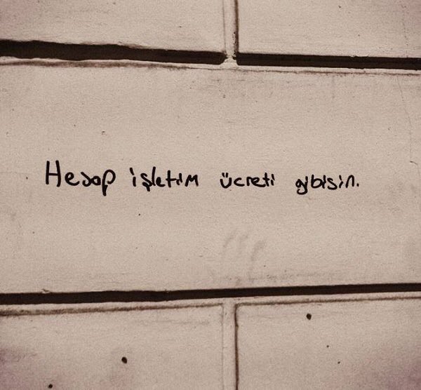 Hesap işletim ücreti gibisin. 😂