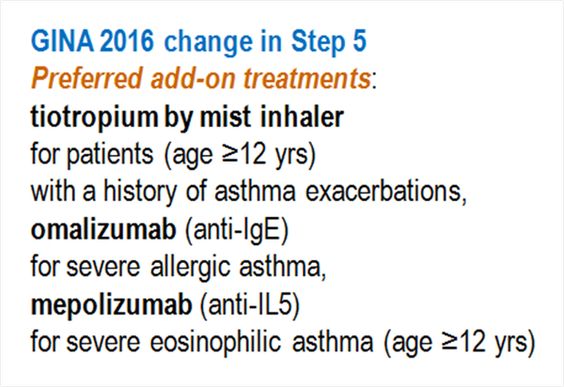 FlorinDanPopesc's tweet photo. #GINA2016 change in Step 5: #Tiotropium #SoftMistInhaler incorporated as one of add-on preferred controller options in #asthma @Boehringer https://t.co/33f24su3yH