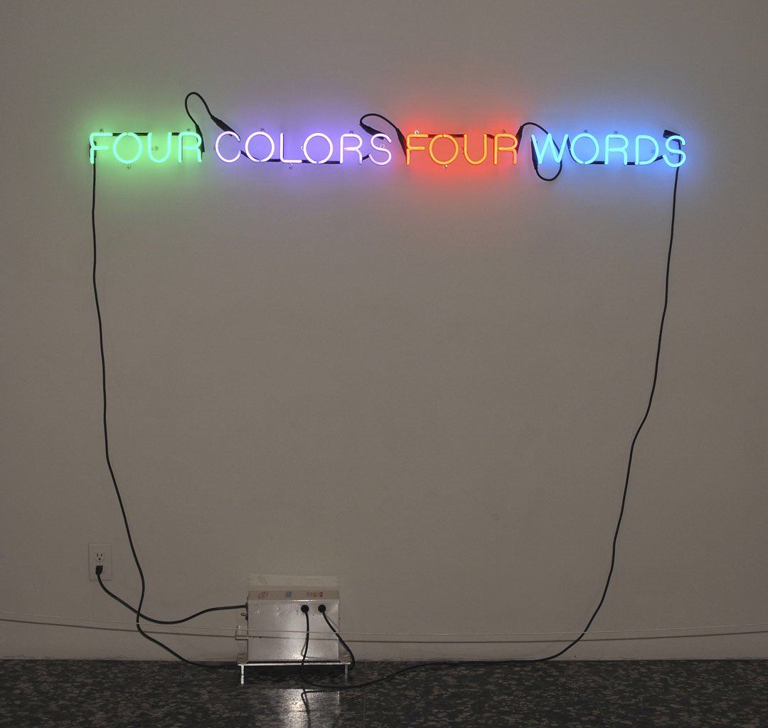 Happy Birthday, Joseph Kosuth! \"Four Colors, Four Words\" 1966  