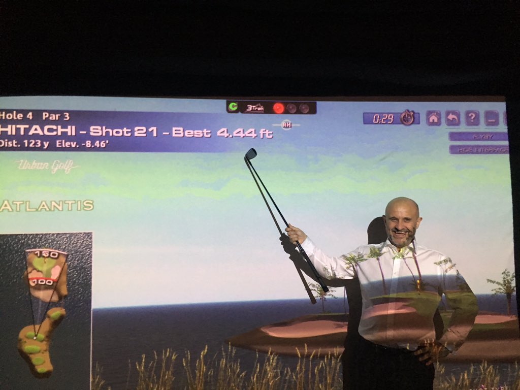 HitachiRailENG's tweet image. ICYMI: Thanks to our friends @ #AngelTrains for a great night at @UrbanGolf, sadly a loss for #TeamHitachi but we're ready for the rematch!