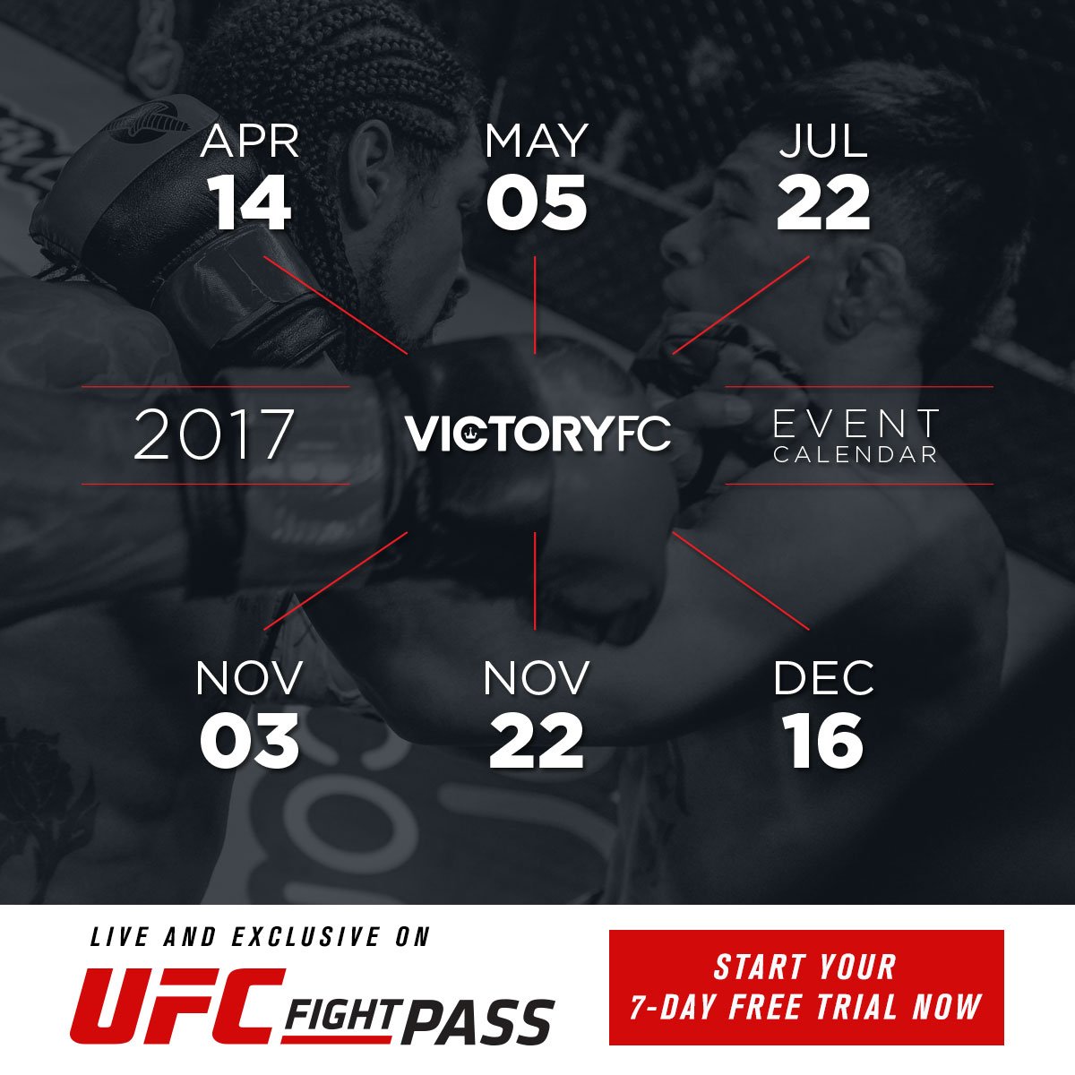 UFCFightPass's tweet photo. After an incredible 2016, @VictoryFighting is going big again in 2017! #VFC and the #SquareCage always deliver! https://t.co/pWDwtT8rTY