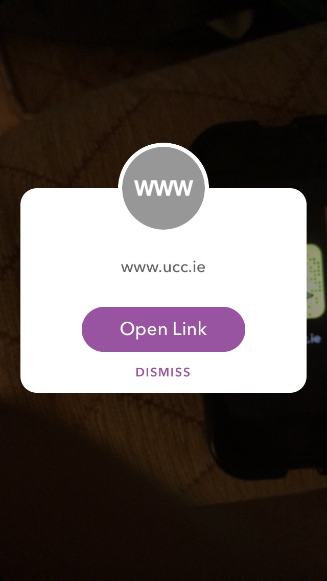 damienmulley's tweet photo. New @Snap update is big deal, create Snapcodes that will open websites *inside* of Snapchat. Let's see how long before they impact web stats https://t.co/5bK30SVftt
