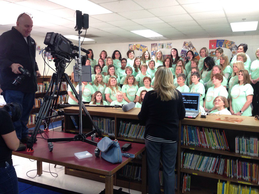GPB taping a state PSA at Glenwood Primary.  Celebration of Georgia teachers.