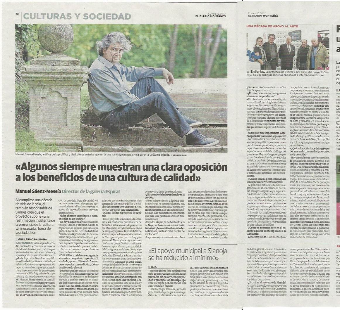 SIANOJA's tweet photo. La semana pasada en el diario montañés... Entrevista.. Claro apoyo a SIANOJA ... https://t.co/vArW1tJcV5