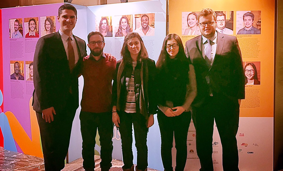 Harout_MTL's tweet photo. Avec les jeunes ambassadeurs du projet du Sommet Jeunesse de 375e de Montréal @_FJIM_ @375 @Jeunesse375Mtl #polmtl https://t.co/eeQOHKDrrO