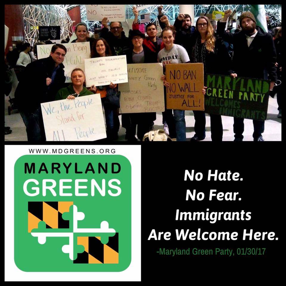 We will continute to fight for the rights of every human being and welcome immigrants &amp; refugees coming to Maryland.
mdgreens.org/muslim_ban