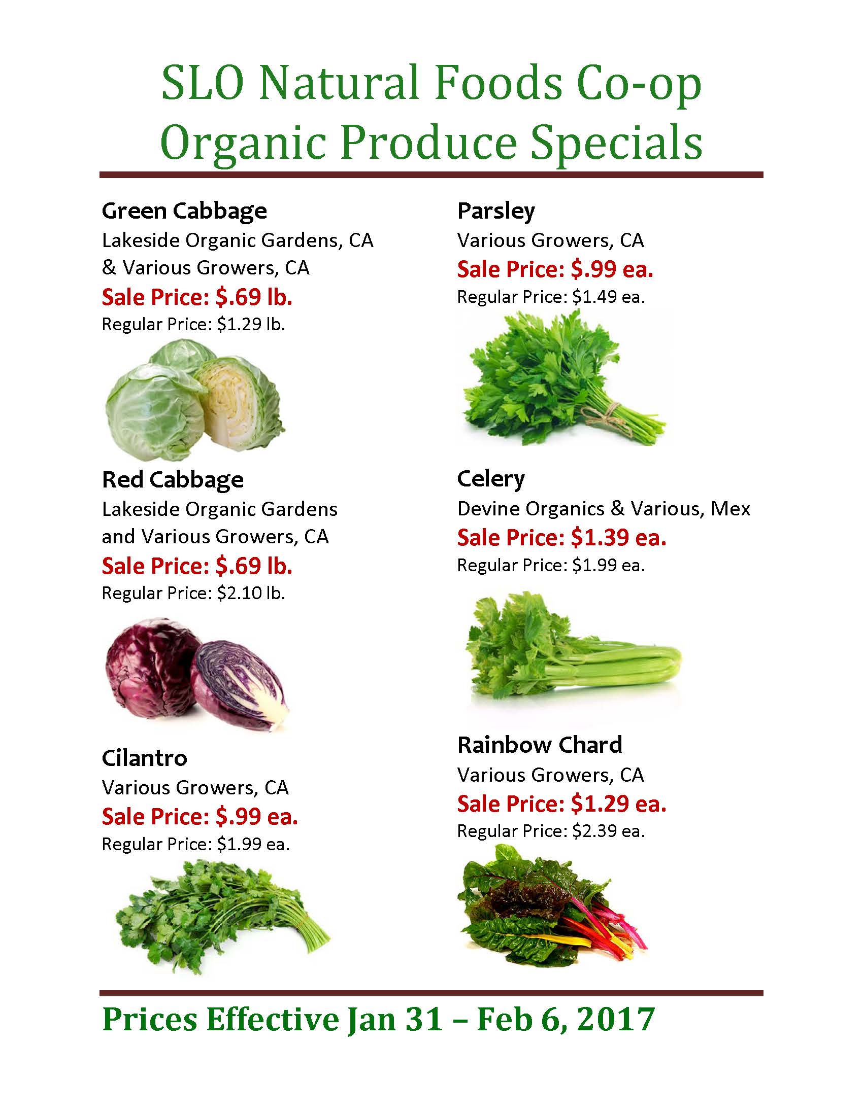 Organic Food Specials