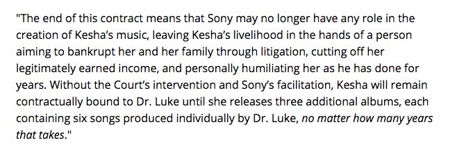KeshaToday's tweet photo. Sony's contract with Dr. Luke and his companies ends this March. What does that mean for Kesha? #FreeKesha (via @billboard) https://t.co/x3vRTSa74B