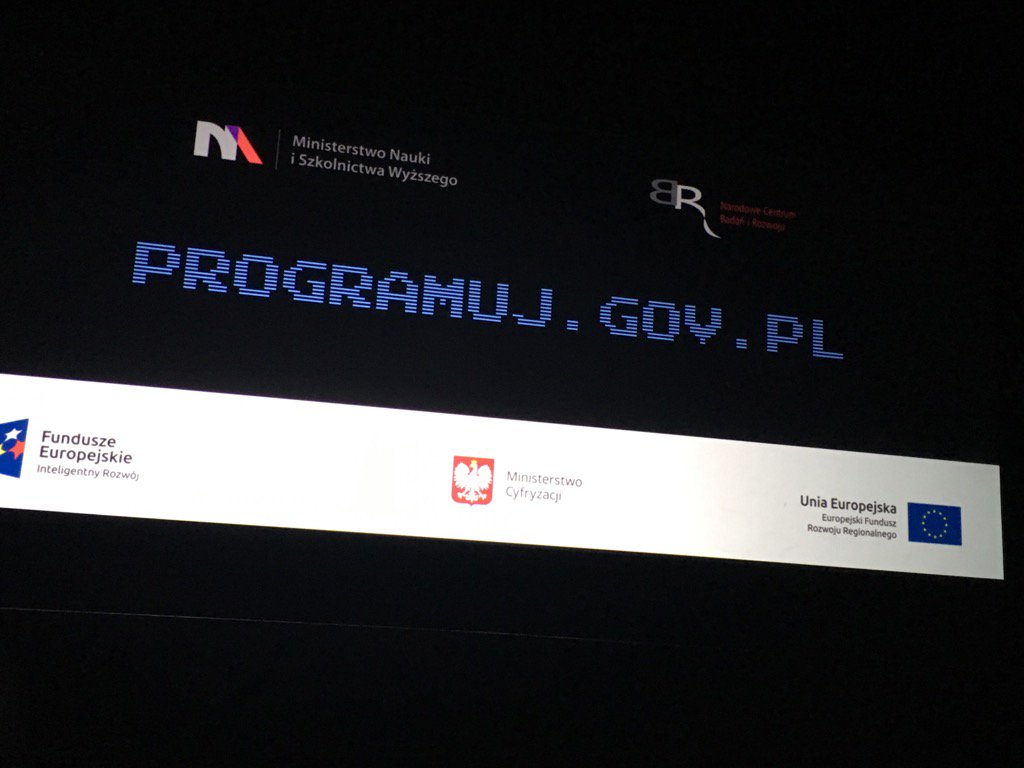 Rzadometr's tweet photo. RT @JEmilewicz: #programuj Bo warto! @MR_GOV_PL @NCBR_pl #ARP Czekamy na dobre projekty! https://t.co/DloXbZxxpJ