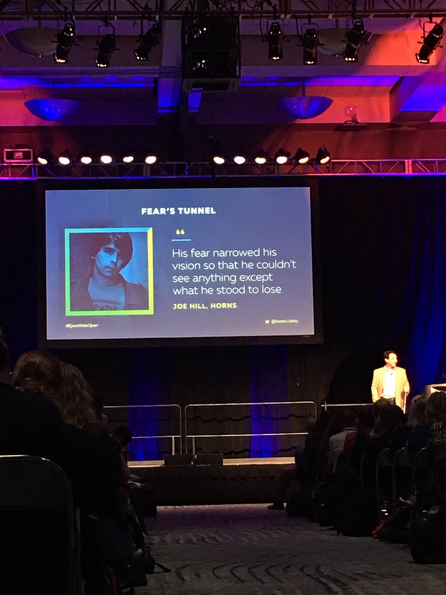 staceyengle's tweet photo. Love @isaaclidsky speaking about living with eyes wide open with @fierce_inc colleagues. #trgconf #combatfear https://t.co/mbGn66I2YH