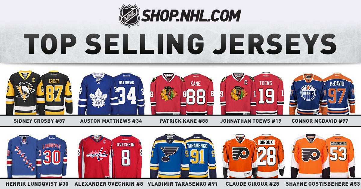 best selling nhl jerseys