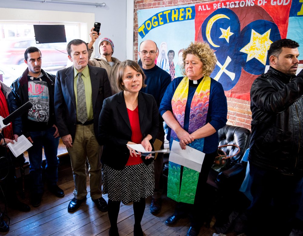 centralmenews's tweet photo. Civic, religious leaders condemn Trump immigration order at Hallowell rally https://t.co/db6GCoZSxu https://t.co/GKfCiAAjBn