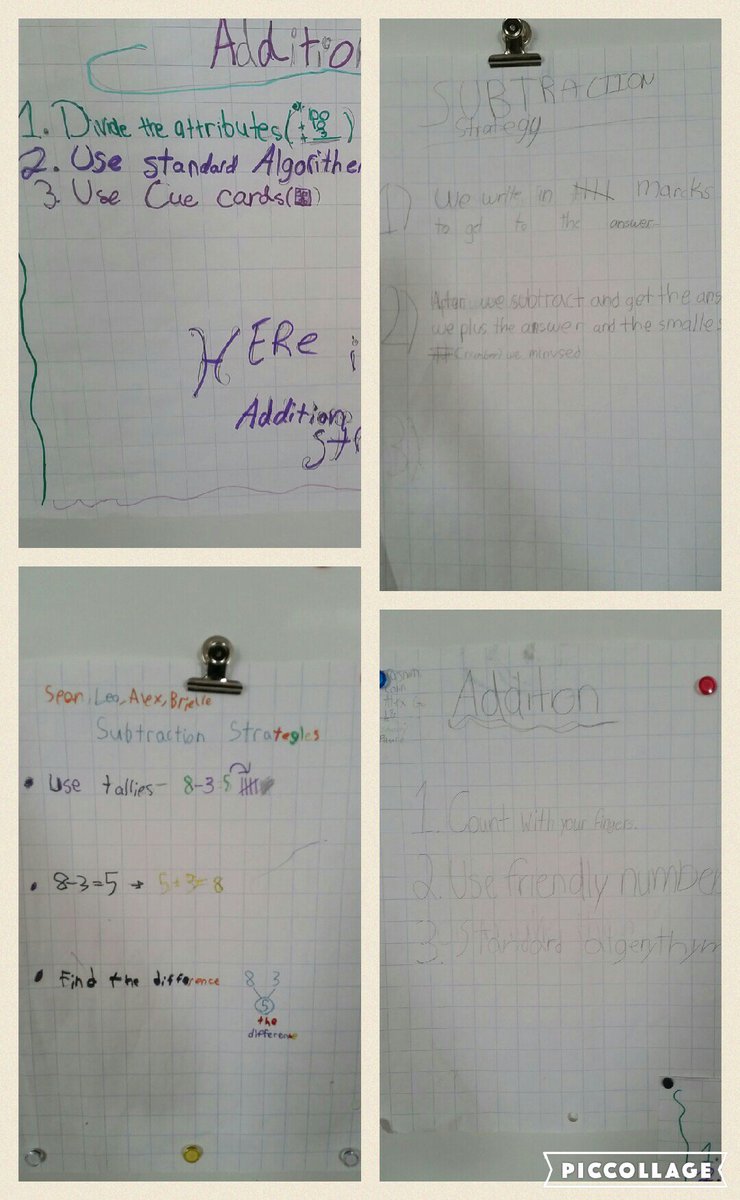 MsSpencerOCSB's tweet photo. Brainstorming strategies for adding and subtracting. #ocsb_math #collaborationinmath https://t.co/yChP5eR7L4