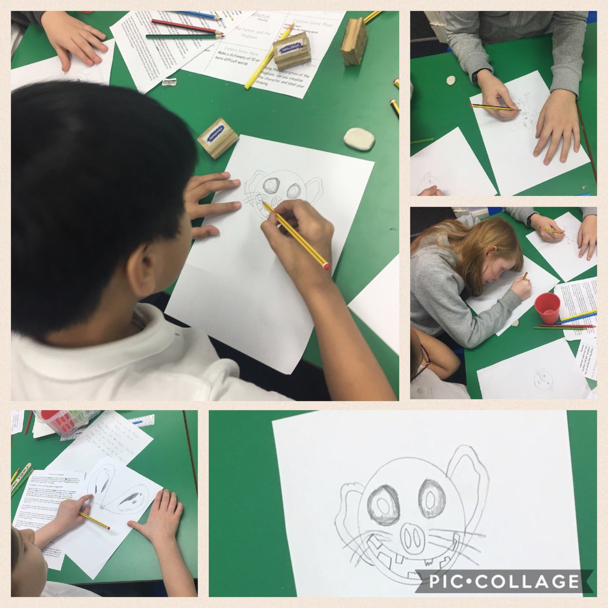 MrRMckenzie1's tweet photo. The Farmer and the Hogboon! We have started our visualisations of this strange creature! #shortread #sourmilk #scottishmyth @woodside_school https://t.co/N4PgvMizgw