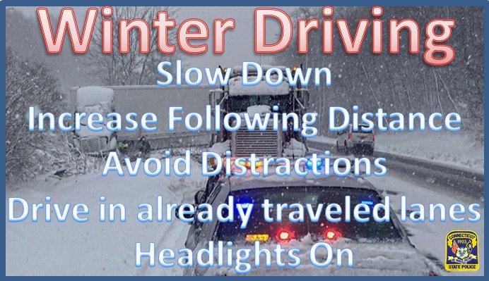 Multiple crashes I91 nb &amp; sb x10-18. I91 nb North Haven x9 closed. Assess whether you need to travel. Clear vehicles of all snow and ice.