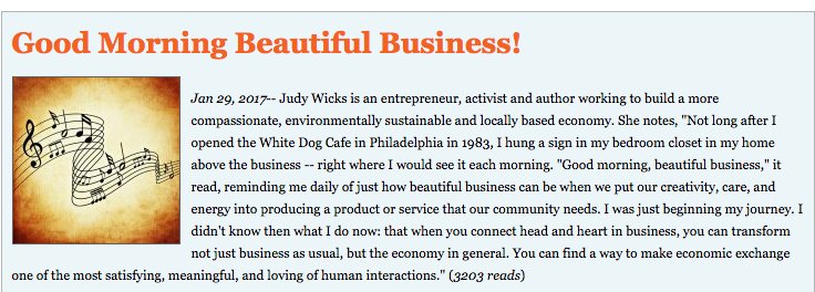 Lunchwriter's tweet image. Conscious Business Collaborations so much more fun.
Good Morning Beautiful Business! | DailyGood shar.es/1OFAL6