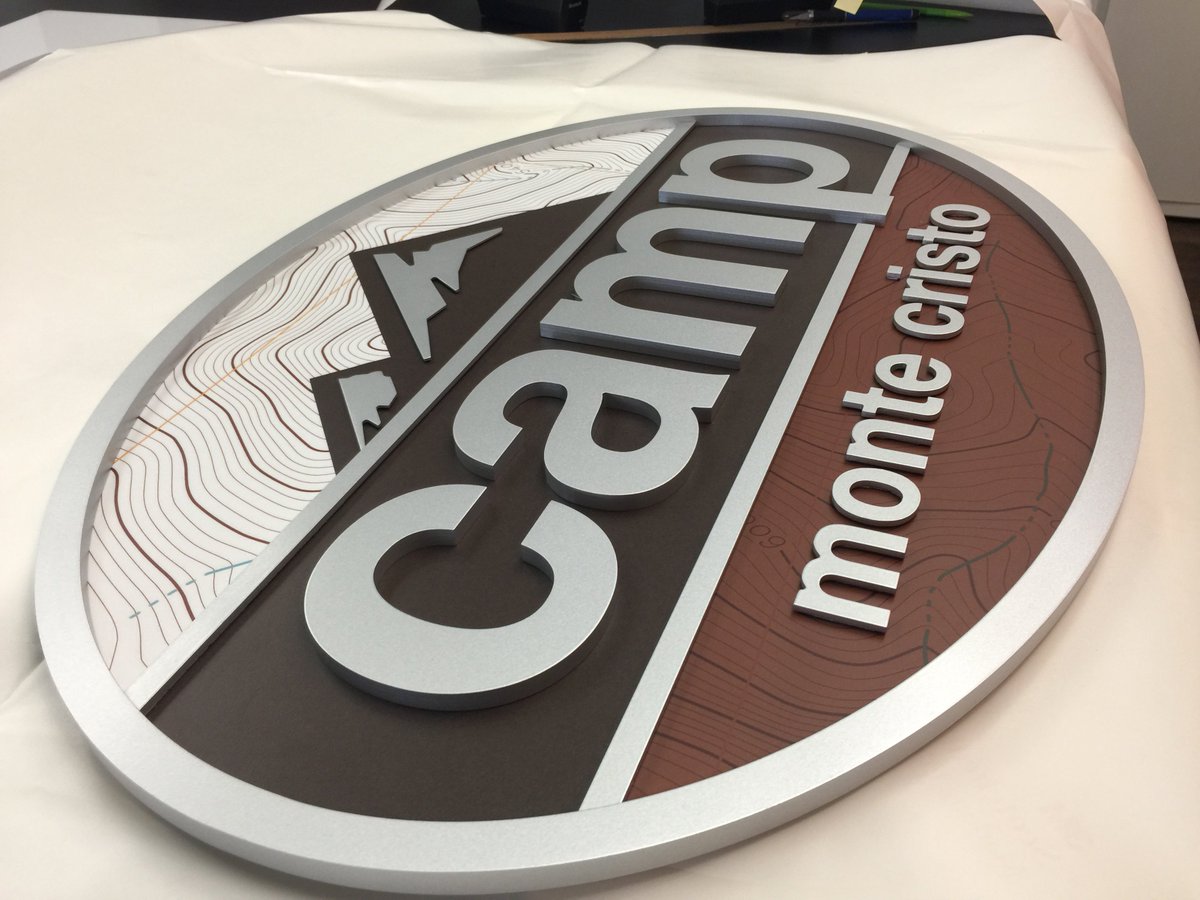 ThysseDesign's tweet photo. One last look-over before we send these new sign pieces out to client facilities in Utah and Georgia #design #facilitybranding #xgd #signage https://t.co/F4CJiBkS3h
