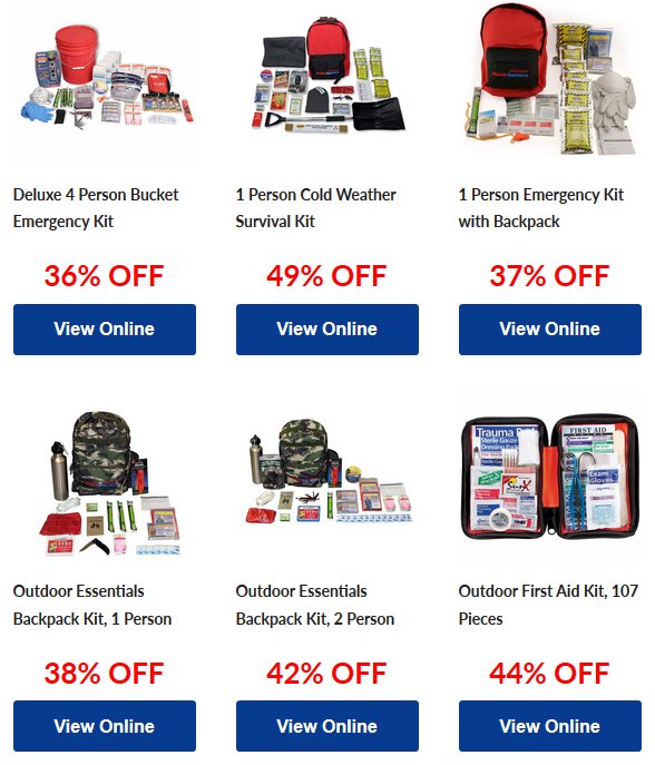 readyamericainc's tweet photo. Ready to save BIG on our emergency kits? Up to 49% OFF during @HomeDepot Special BUY of the DAY! 
https://t.co/bN5owxnFzR https://t.co/GSHwU0v2Jk