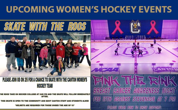 rooathletics's tweet photo. Women’s Hockey to Host Skate with the Roos and Breast Cancer Awareness Games #d3hky #whyd3

STORY: https://t.co/zGHxdIUv2H https://t.co/1HIVcsaKn7