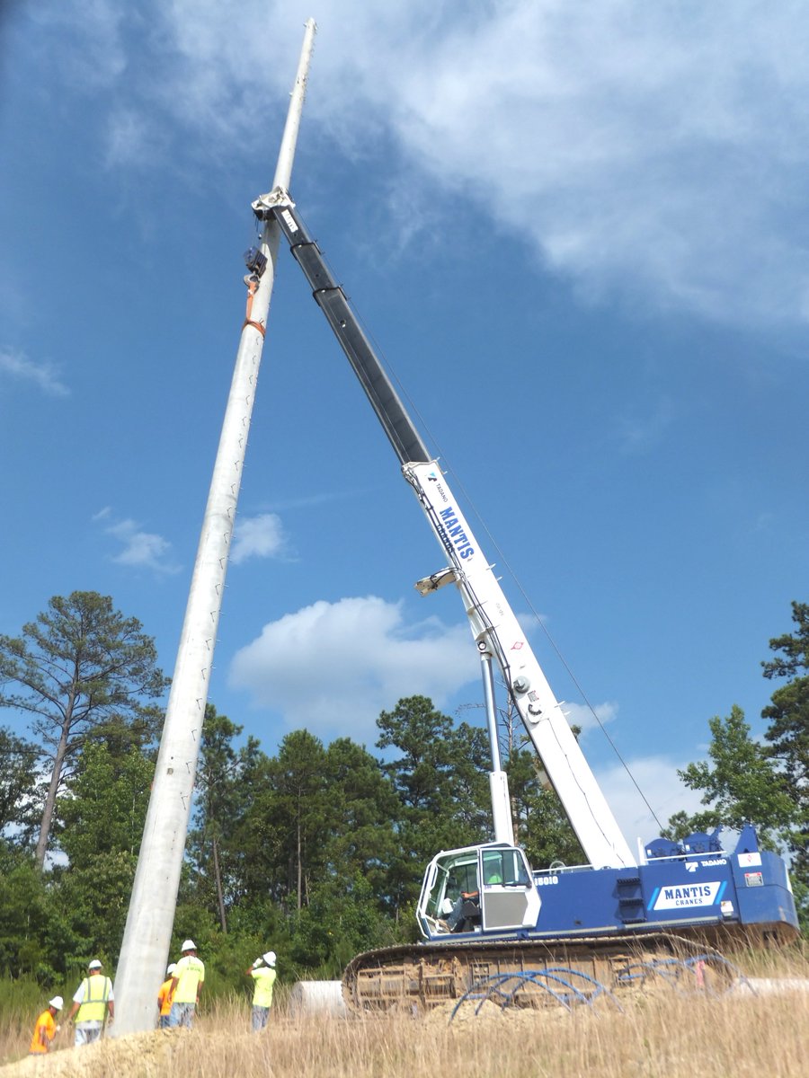 TadanoGroup's tweet photo. Kids, always lift power poles with your legs and not your back.
#cranes #transmission #gradeability https://t.co/06dB8N8afA
