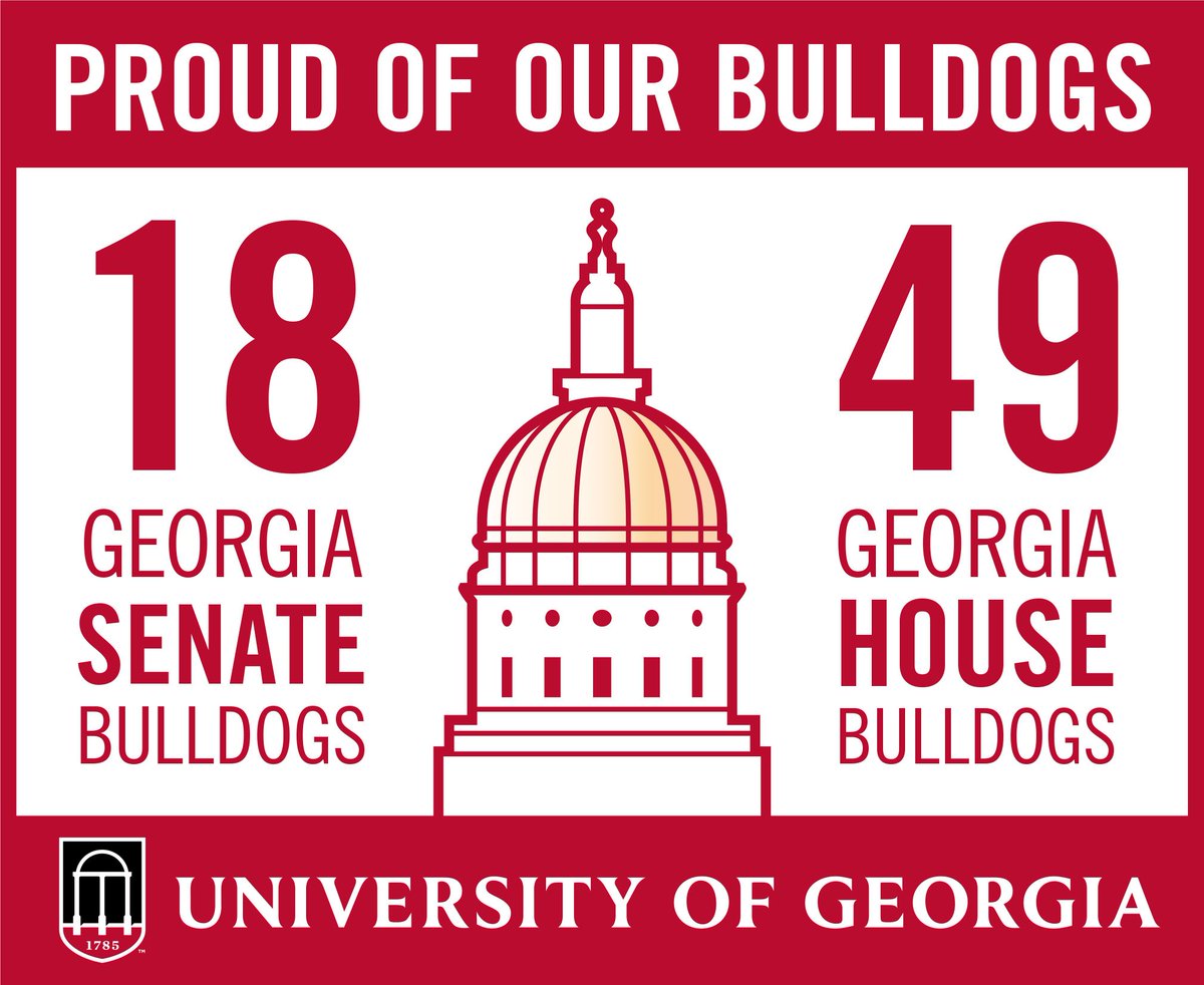 ugagr's tweet image. Did you know there are 67 Bulldogs serving in the Georgia General Assembly? #DATD17 #DawgsOnTop @ugasga @universityofga