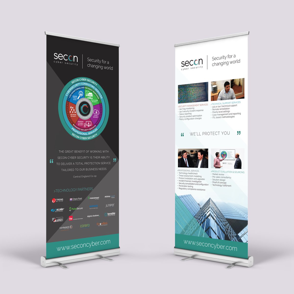Perfected_Dsgns's tweet photo. Latest work: roller banners we designed for a recent Secon Cyber Security event. #graphicdesign #print #design  #creative #cybersecurity https://t.co/qbmEJfDbWX