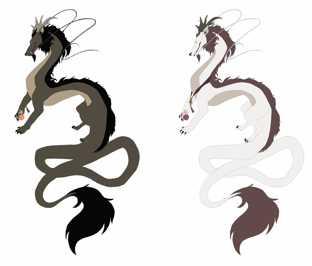 nekopinkuart's tweet image. More dragons, yay #colortesting #dragon