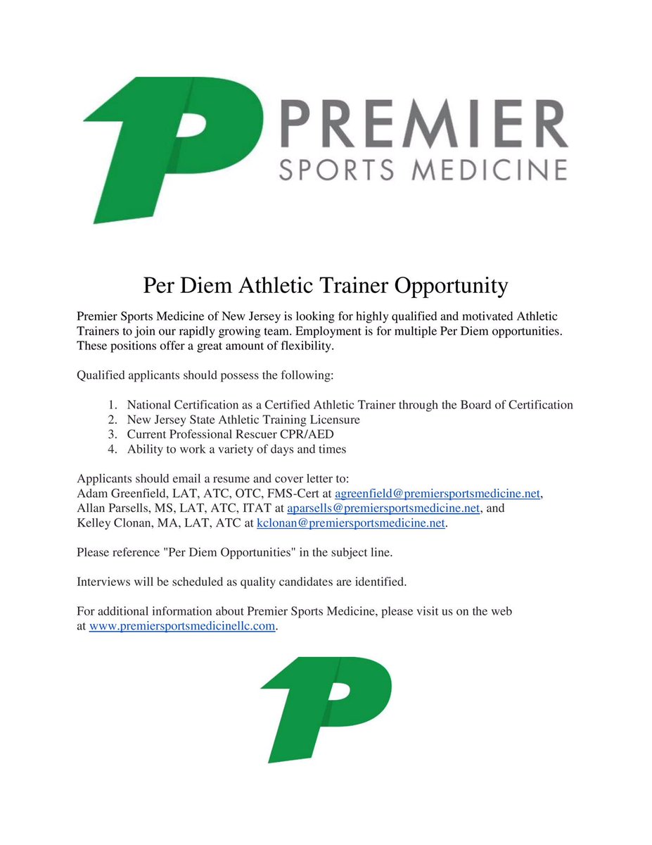 PSMatc's tweet photo. The #PSM family is expanding in New Jersey! If you are an #AT looking for per diem work, let us know! Details below! #ATALL #PSMATC https://t.co/69ORlqpQ7j