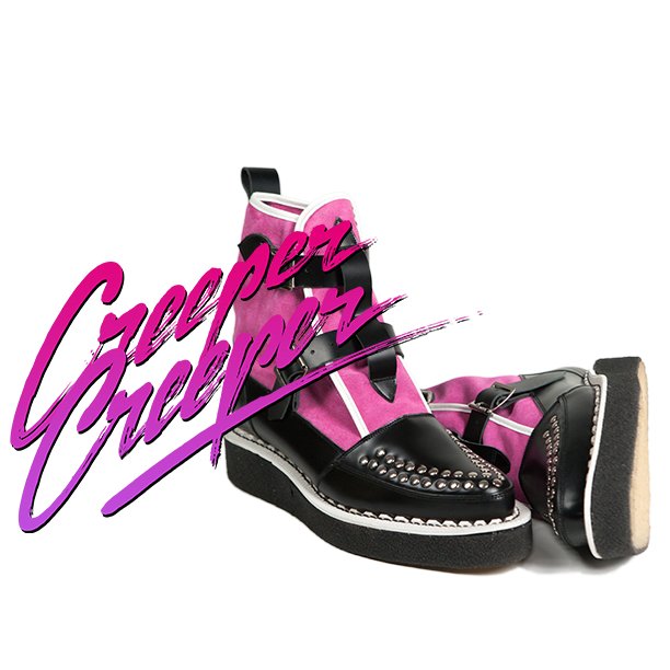 DAMEHT's tweet image. DAMEHT designed the 'Creeper Creepers' with @georgecoxshoes and now they are for you to own.  Buy now at goo.gl/b0EYzY