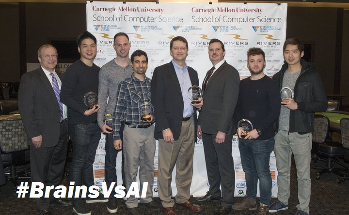 SCSatCMU's tweet photo. Thanks to everyone who played or supported #BrainsVsAI, #AI's historic victory over the world's best poker players https://t.co/i8kaJJSLuV https://t.co/pyycYxniV9