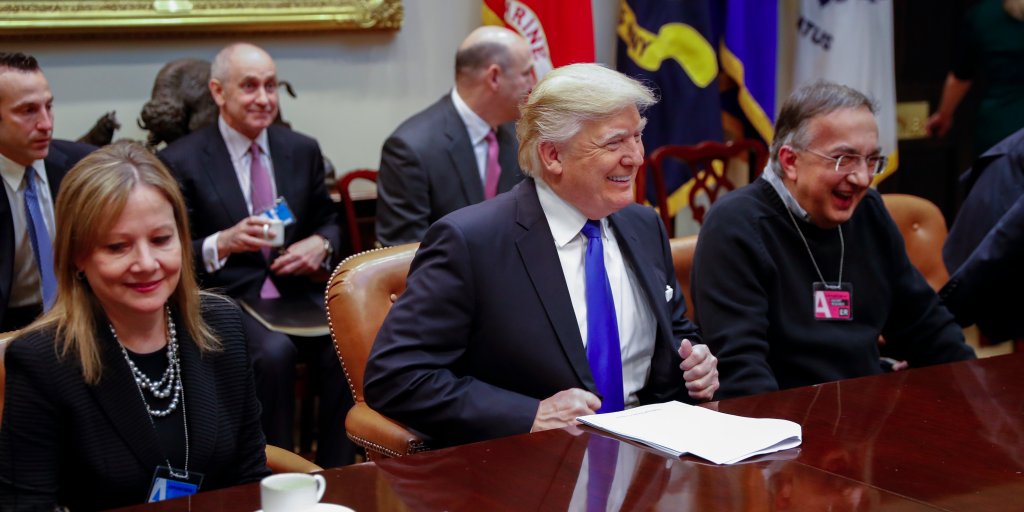 BusinessInsider's tweet photo. The auto industry likes Trump — but he could be creating a big problem for their business https://t.co/IWE2yETh2N https://t.co/v7a4BrojRe