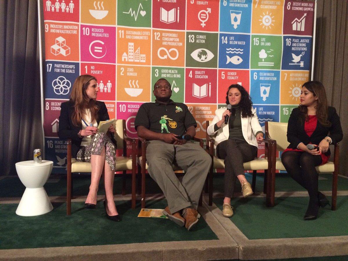 UNYouthAffairs's tweet photo. Young Leader for the SDGs Carolina Medina (@Agruppa) talks about importance of sustainable tech solutions for food security @SDGMediaZone https://t.co/c18IFQerWq