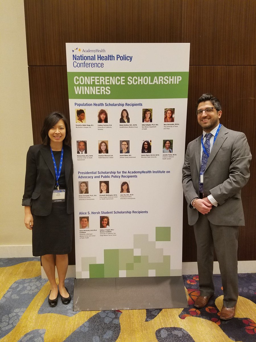 PennLDI's tweet image. Proud of our past and current @AcademyHealth Presidential Scholarship winners @janemzhu @voiceofvij. Congrats! #NHPC17