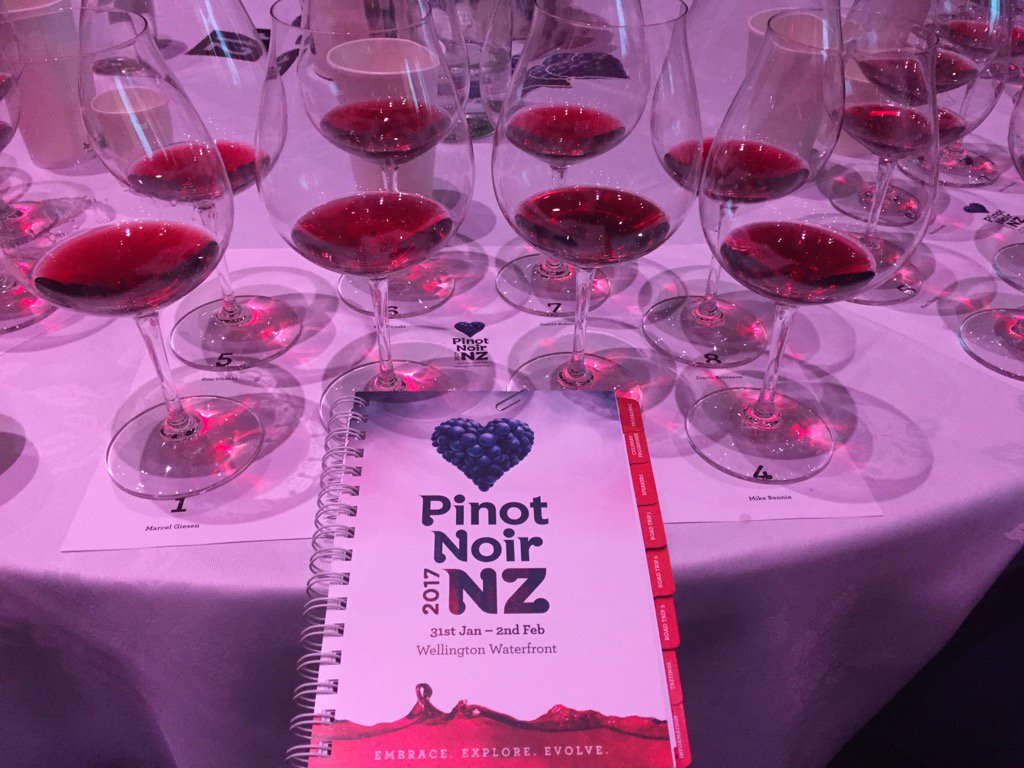 trescowine's tweet photo. Good morning International Pinot Noir tasting! #PinotNoirNZ #pinot17 https://t.co/sOLpg9OG3R