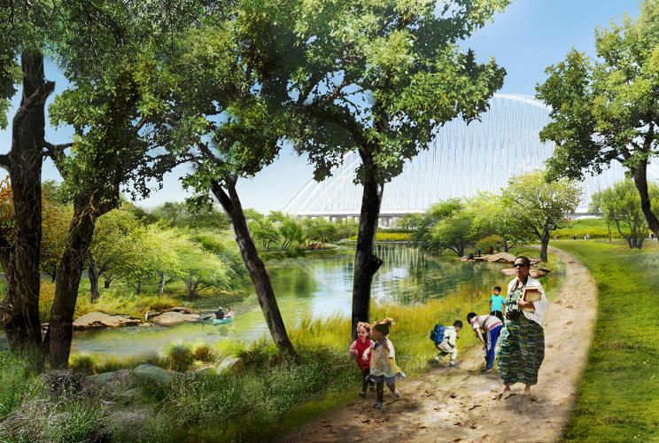 FastCoImpact's tweet photo. Dallas wants to convert the Trinity River floodplain into a functional nature district https://t.co/2Jd0sDbvOV https://t.co/Ymr9BZYNwJ