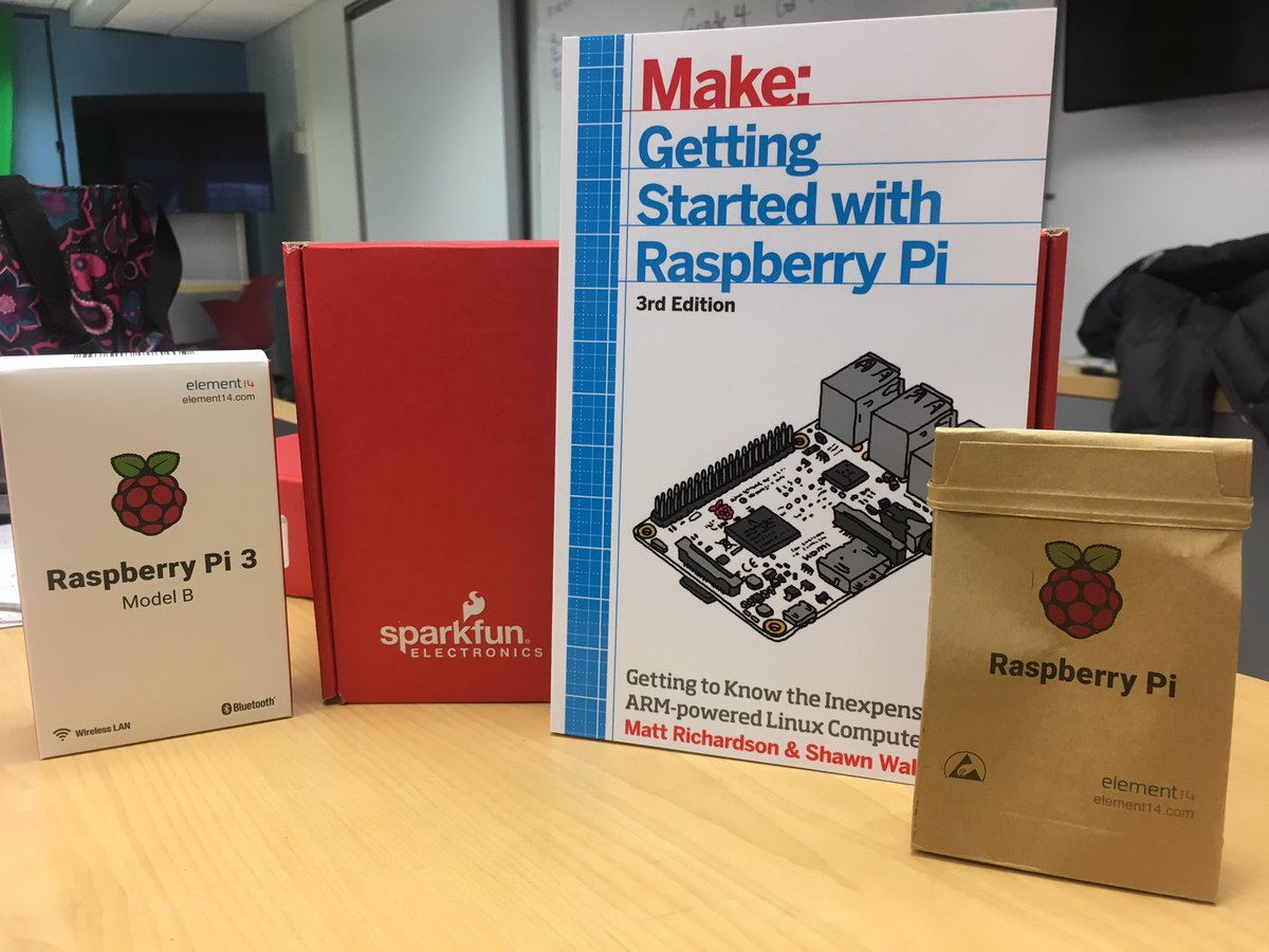 jonmbishop's tweet photo. So excited to get my @Raspberry_Pi and other goodies from @sparkfun Great things for a #snowday https://t.co/2aa1I5YoxO