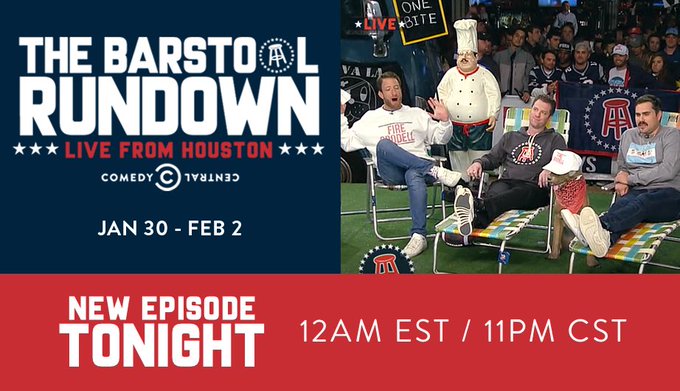 New episode tonight!!!! #BarstoolRundown on @ComedyCentral https://t.co/1L2IYr5rLM