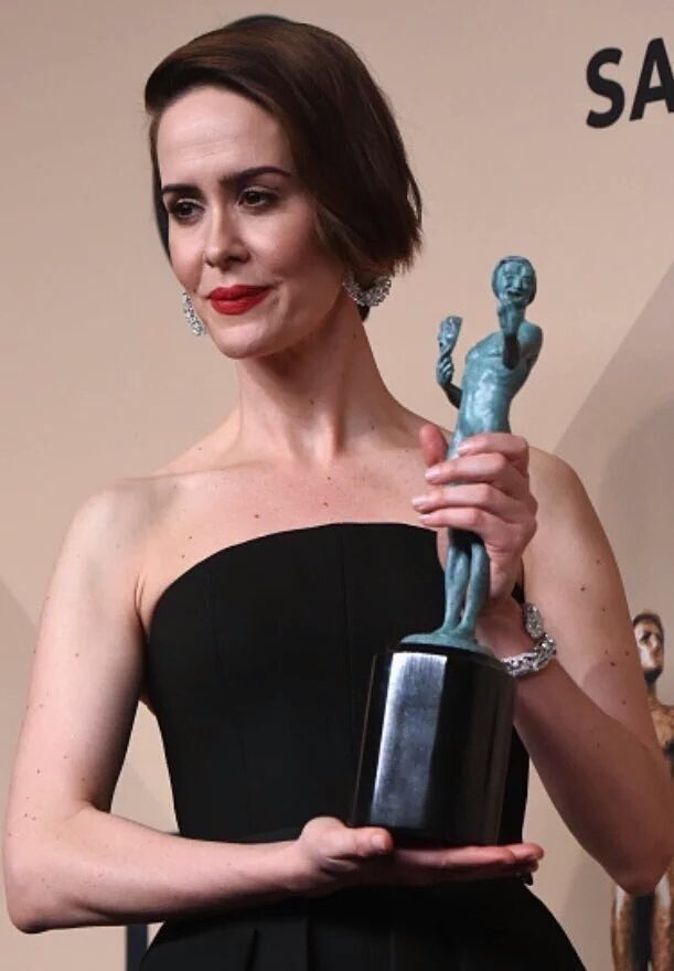 AHSVIP's tweet photo. Sarah Paulson en menos de un año ha ganado un Emmy, Critics Choice, SAG Award y Golden Globe. SUPREMA 👑 https://t.co/7jGZ04OupH