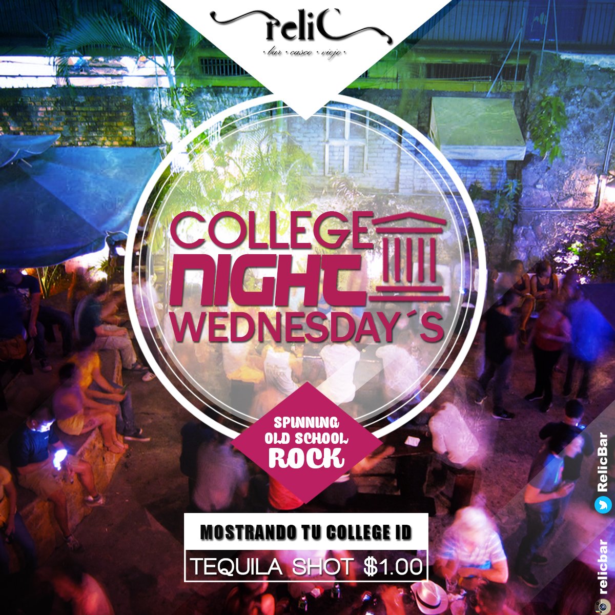 RelicBar's tweet image. ¡Mañana!

Entrada GRATIS y Tequila Shots a $1 ¿Qué más quieres? 😈