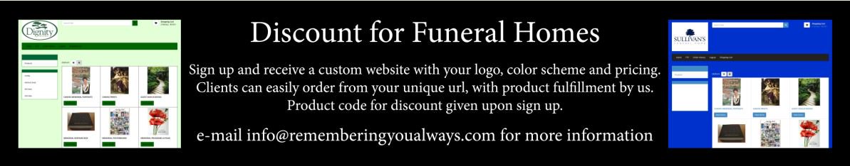 #Special Pricing: 20% off for #funeral directors who sign up with us. Call or e-mail for more information. #print #deals #startup #memorial