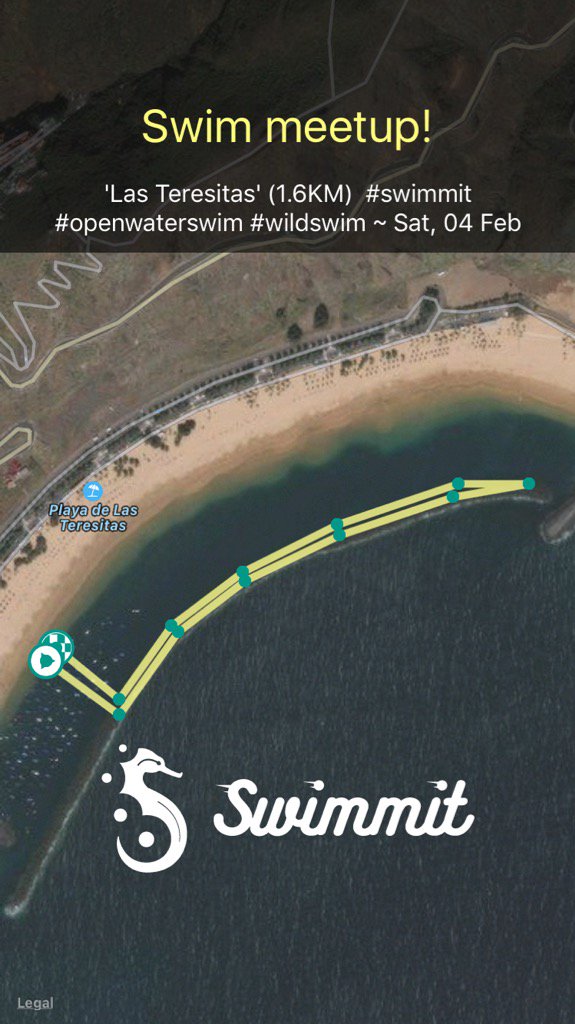 swimmitapp's tweet photo. 'Las Teresitas' (1.6KM) #swimmit #openwaterswim #wildswim ~ Sat, 04 Feb https://t.co/JdYFvrkMEN https://t.co/35obOs4W05